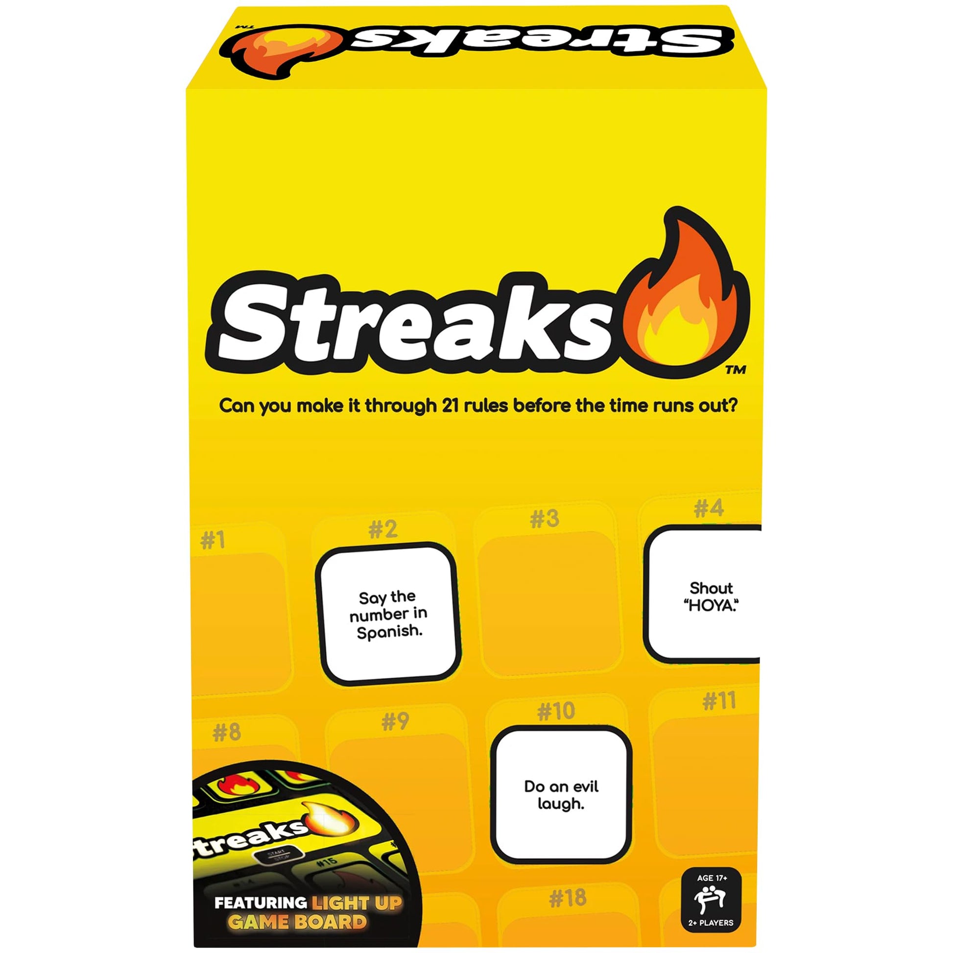 Buffalo Games - Streaks - mature-themed Party Game - New Game Night Classic - Electronic Light Up Board - mature-themed Fast Paced Race Against The Clock Counter - Cooperative Play - Ages 17 and Up