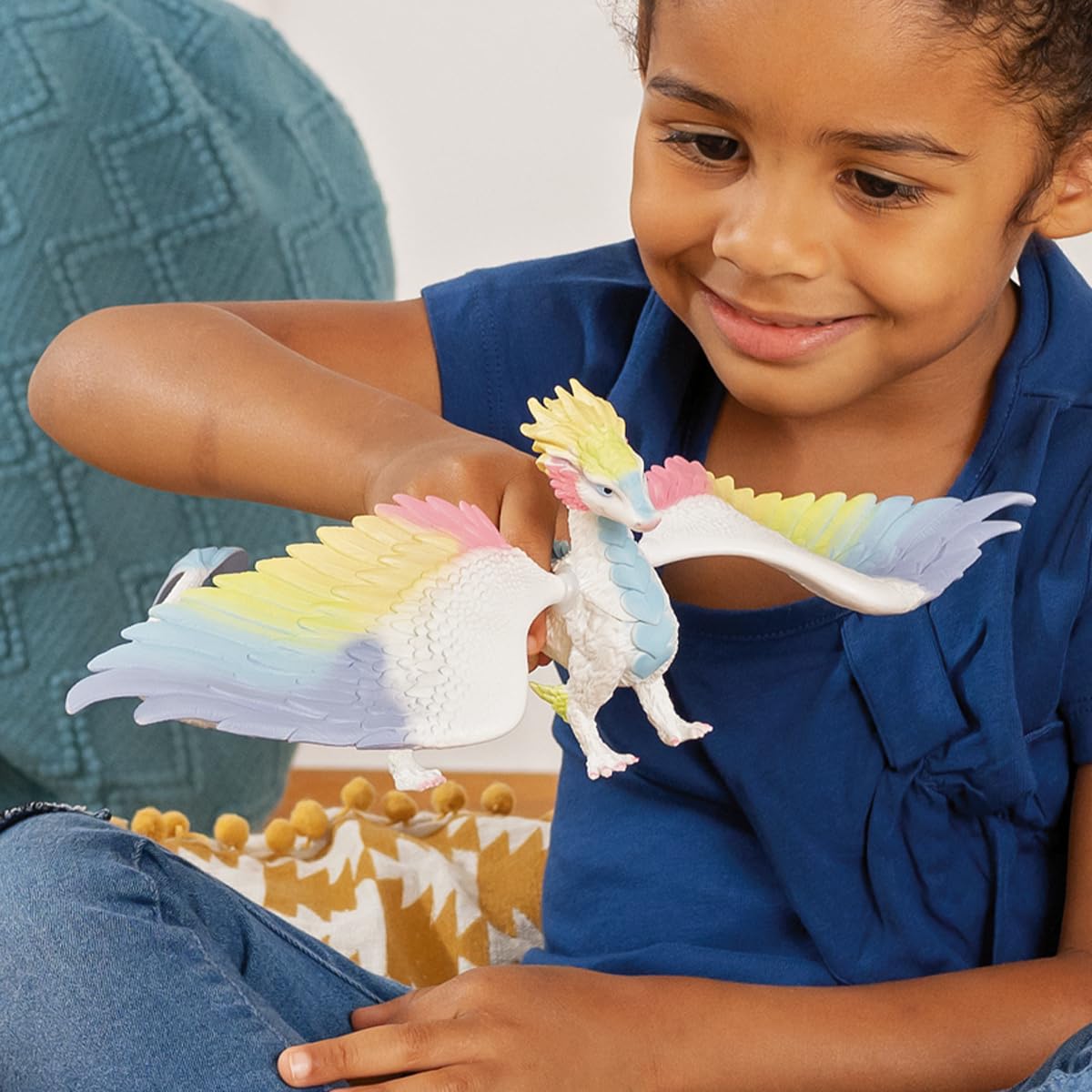 Schleich Bayala, Mythical Creatures Toys For Kids, Rainbow Dragon Toy Figurine With Movable Wings, Ages 5+