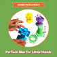 KIDS KORNER Jumbo Nuts and Bolts - Montessori Fine Motor Skills Game, 12 pcs, ABS Plastic, Rainbow Colors, Model [PO]
