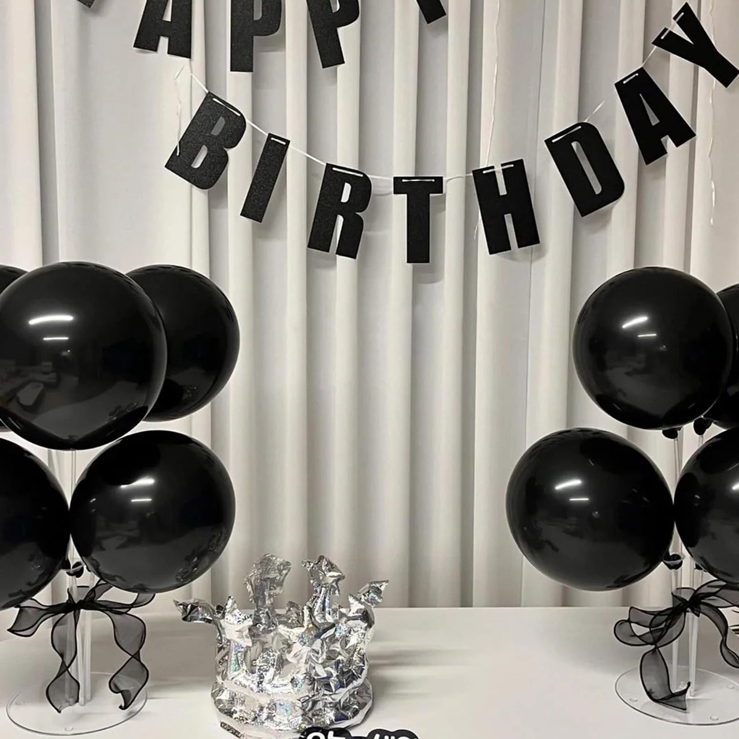 Black Balloons 200Pcs, 5 Inch Small Black Latex Party Balloons, Mini Thick Black Birthday Balloons For Birthday Wedding Decorati