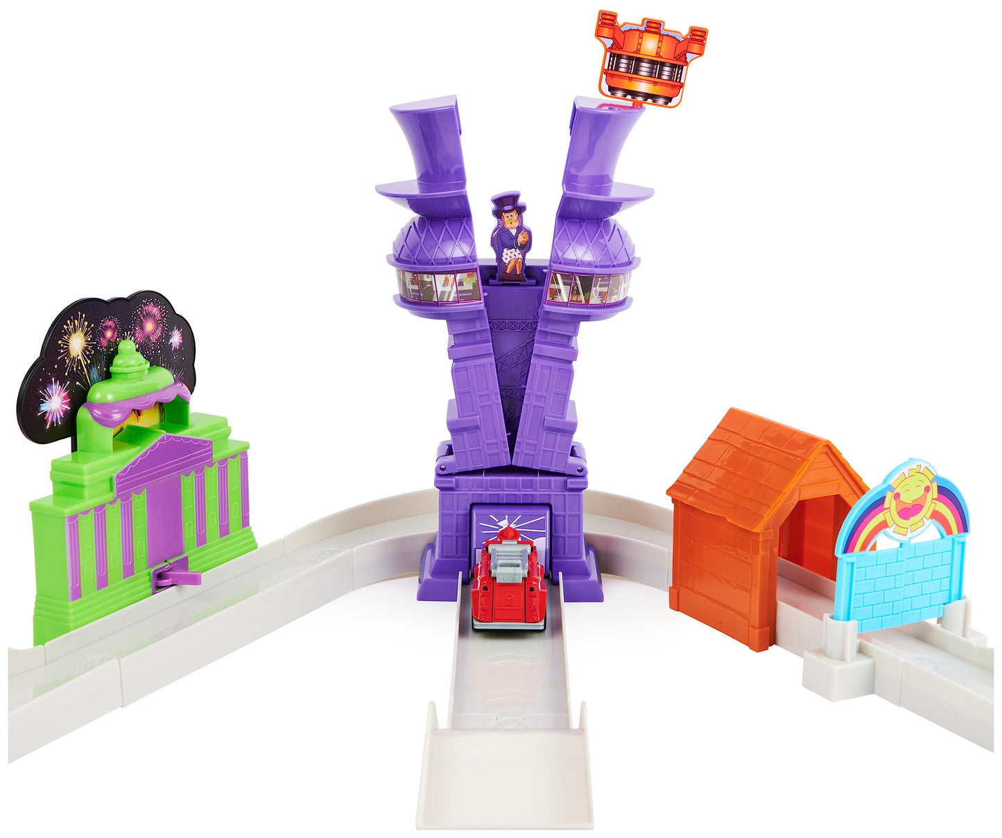 Paw Patrol True Metal Total City Rescue Track Set with Exclusive Marshall Vehicle, 1:55 Scale, Deluxe Playset for Kids Ages 3+