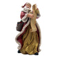 Napco Whimsical Red Santa With List And Cardinal 13.75 X 6.75 Resin Stone Decorative Figurine