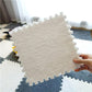 Typutomi 12Pcs Plush Puzzle Foam Floor Mat, Soft Thicken Fluffy Interlocking Square Foam Tiles Area Rugs Carpet For Parlor Bedro