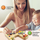 Toddler Montessori Busy Board - Wooden Educational Toy With Lights, Switches, Compass, Relay, Spinner - Sensory Board - Preschoo
