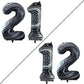 Goer Number 12 Balloons For 12Th Birthday Sweet 12 Party Decorations,42 Inch Jumbo Foil Helium 21 Balloons For 21St Birthday Party Decoration (Marble Black)