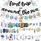 First Trip Around The Sun Birthday Party Decoration Pack, 1St Baby Shower Birthday Party Supplies Include Banner, Star Garland,