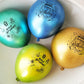 Happy Birthday Metallic Balloons,30 Pcs Blue Green Yellow Metallic Printed Balloons Happy Birthday Ballons Party Deco, Ballons B