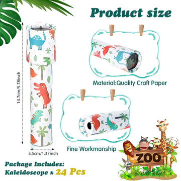 24 Pcs Classic Kaleidoscopes Educational Toys Return Gifts Paper Tumble Tube Prism Lens Old Fashioned Vintage Toys Party Favor Valentines Gift For Kids Stock Stuffer, Random Style (Vivid Style)