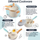Buyger Pretend Play Kitchen Accessories Toys Set, Cookware Pots And Pans Cooking Utensils Playset Gifts For 3 4 5 Years Old Kids