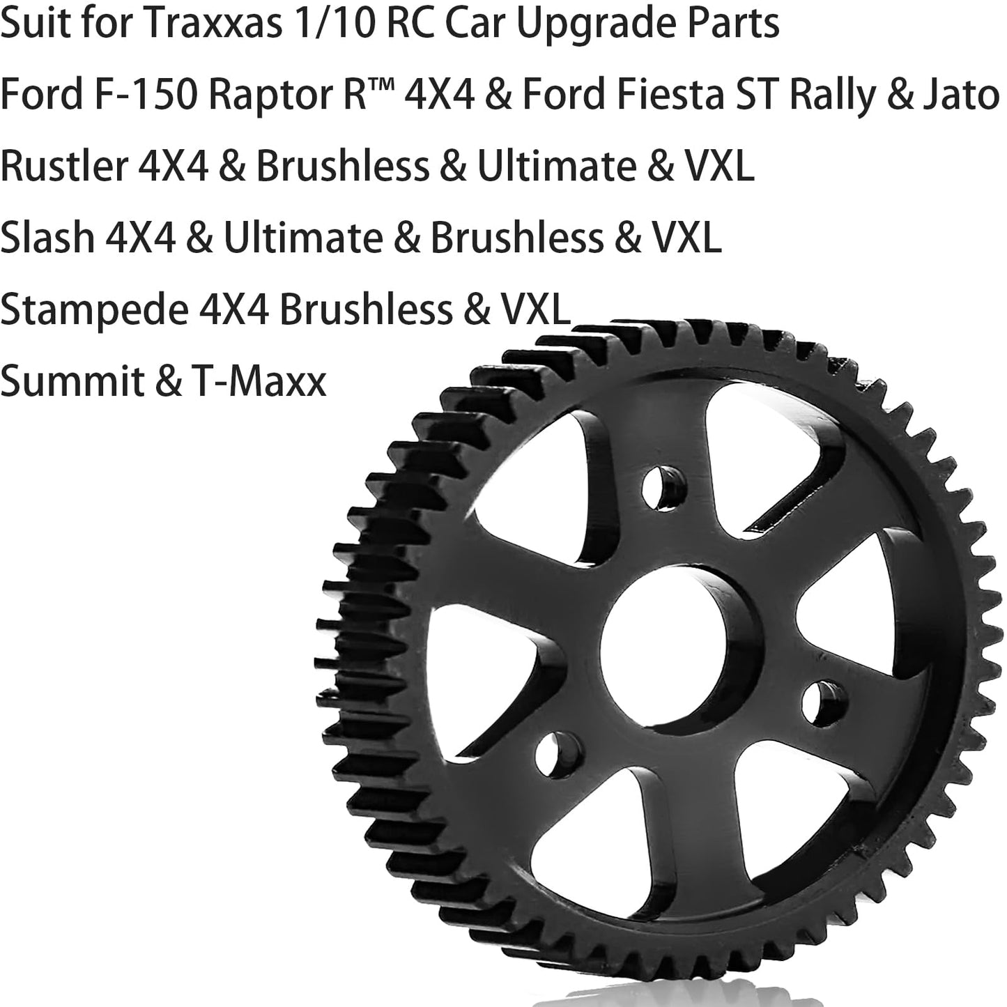 32P Spur Gear, 58T 0.8 Metric Pitch, Compatible With 32P, Hardened Steel 58 Tooth 0.8M Spur Main Gear For 1/10 Traxxas Ford Rust