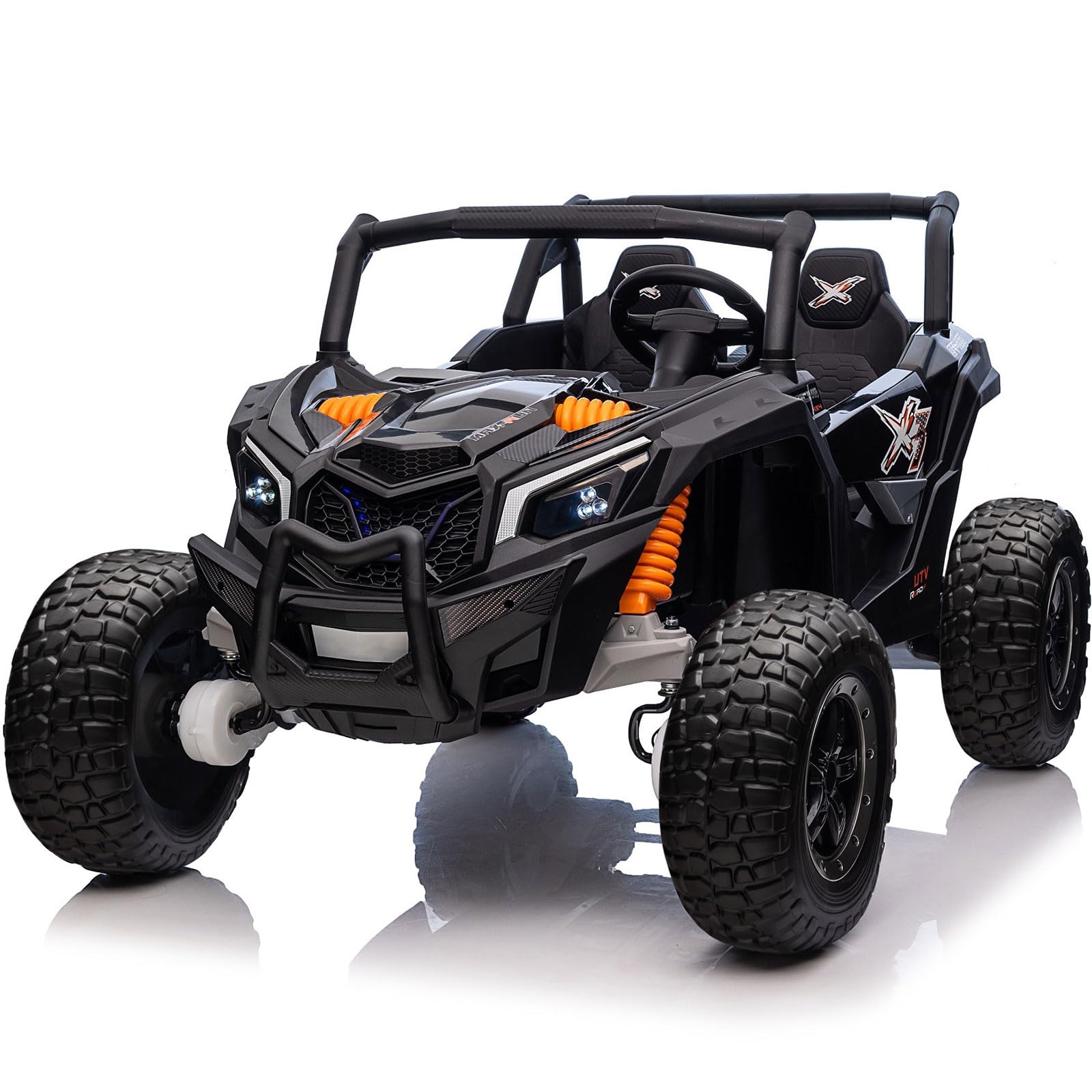 Nitoess 24V 2 Seater Electric Car, 2Wd/4Wd Ride On Utv With Remote Control, Xxxl Load Capacity 200Lbs, Ride On Buggy For Kids W/