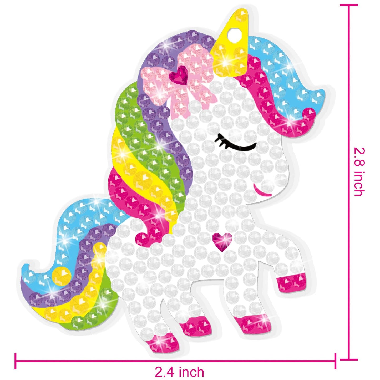 BANBBUR Arts and Crafts for Kids Ages 8-12,5 PCS Double Sided Diamond Art Keychains,5D Gem Art for Kids Ages gem Art Kits for Ki