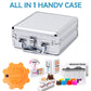 Yinlo Mexican Train Domino Set - 91 Double 12 Colored Tiles with Sound Effect, Travel Game in Aluminum Case, Orange