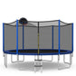 Goplus Outdoor Trampoline, 12Ft 14Ft 15Ft 16Ft Astm Approved Trampoline W/Basketball Hoop, Enclosure Net, Safety Pad, Ladder, Recreational Trampoline For Kids And Adults (External-Net, 14 Ft)