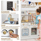 OOOK Wooden Kids Kitchen Playset, Simulated Kids Play Kitchen with Lights and Sounds, Nice Role Play Toy Kitchen with Plenty of