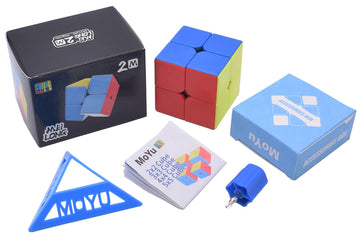 Hawkister Kid Moyu Mfjs Meilong 2M 2X2 Cube (Magnetic) Stickerless, 2X2X2 M Speed Cube