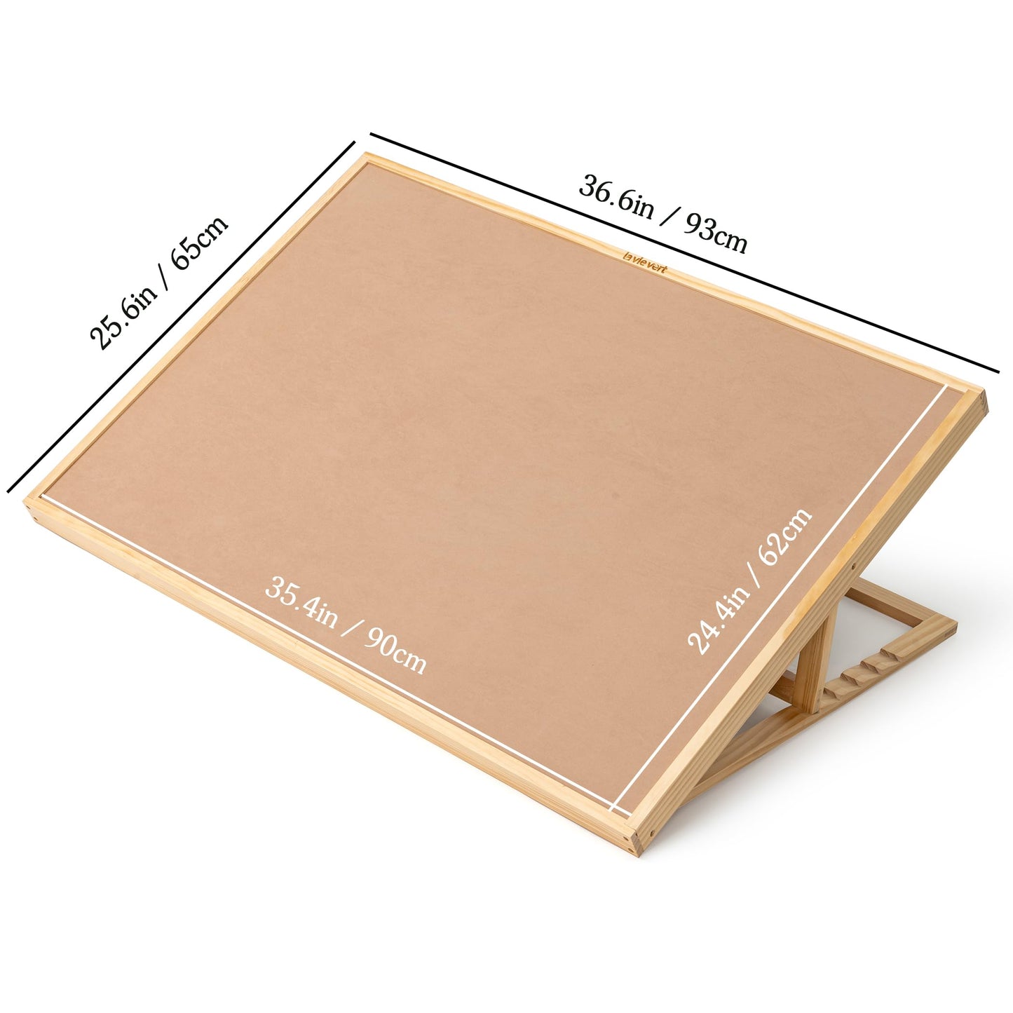 Lavievert 1500 Piece Tilting Jigsaw Puzzle Board With Wooden Cover, Adjustable Puzzle Board With Built-In Easel/Stand, Portable Puzzle Table With Non-Slip Flannel Tabletop For Adults & Kids