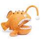 Zhongxin Made Anglerfish Plush Toy - Luminous 12'' Anglerfish Creepy Stuffed Animals, Brown Creepy Sea Life Goosefish Lanternfis