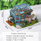 Kisoy Dollhouse Miniature with Furniture Kit  Handmade DIY House Model for Teens mature-themed Gift (Rose Garden Tea House)