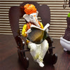 Karigaari India Ganesha Resting on Rocking Chair - Brown & White (Combo Offer-Ganesh Chaturthi Special)