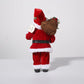 Uten 12'' Santa Claus Decorations, Christmas Standing Figurine Ornaments With Blessing Letter And Gifts Bag For New Year Christm