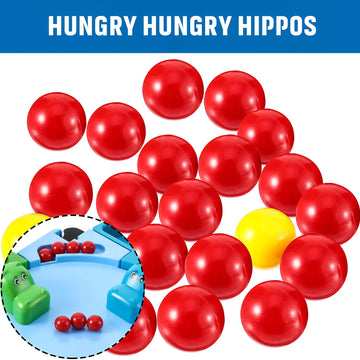 Gejoy 42 Pieces Game Replacement Marbles 2 Sets Game Replacement Balls Compatible With Hungry Hungry Hippos, 38 Red And 4 Yellow
