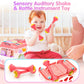 AmiDear Baby Gift for 1-2 Year Old Girl, 10-in-1 Montessori Toys Bus for Baby 6-12-18 Months+, Educational Musical Sensory Learn