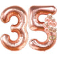 KatchOn, Rose Gold 35 Balloon Numbers - 40 Inch | Rose Gold 35 Balloons for 35th Birthday Anniversary Decorations | Mylar Balloo