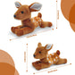 Hideekoog Stuffed Animal for Kids 12 inch Fawn Realistic Animal Plush Toy Lying Down Posture Animals Plush Deer for Boys Girls mature-themed Birthday Hug Teaching(L-Deer)