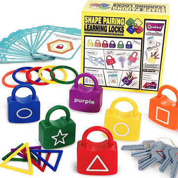 Yydeek Montessori Toys For 3 Year Old, Lock And Key Toy For Toddler, Color And Shape Matching Game For Preschool Learning Kindergarten Activities