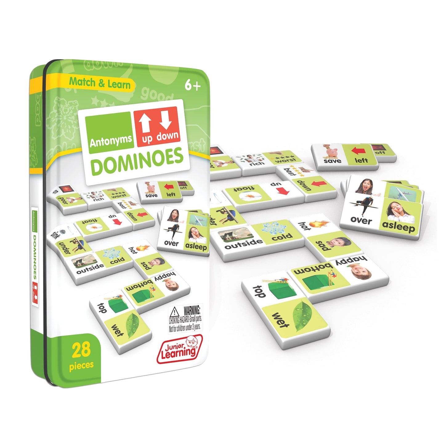 Junior Learning Antonyms Match & Learn Dominoes, Multicolor