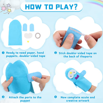 18 Pieces Diy Hand Puppets Making Kit Felt Sock Creative Art Craft Making Your Own Puppets Colorful Pompoms Wiggle Googly Eyes S