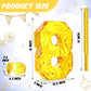 Sratte Number Piñata Birthday Piñata Decorations Gold Foil Piñata With Stick Blindfold Confetti For Boy Girl Birthday Party Decorations Anniversary Celebrations Fiesta Supplies(Number 8)