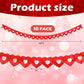 Tlswshsy 10Pcs Valentines Day Heart Garland Banner, 100Ft Pre-Strung Red Heart Paper Garland, Heart Shape Hanging Paper Decorati