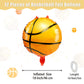 Durony 12 Pieces 18 Inches Basketball Balloons Aluminum Foil Balloons Sephere Mylar Basketball Balloons For Sports Theme Birthda