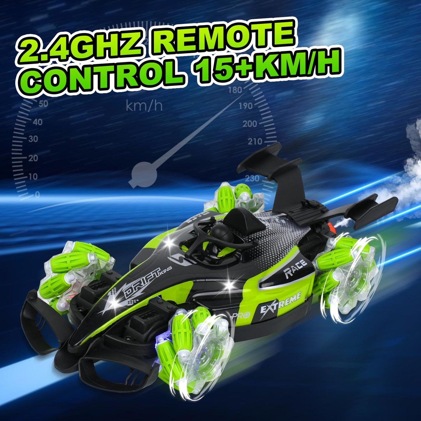 glouslove Remote Control Car, 360Rotation F1 Remote Control Car, 1:12 Scale All-Terrain RC Cars 15+ km/h, 2.4GHz with Lights Mus