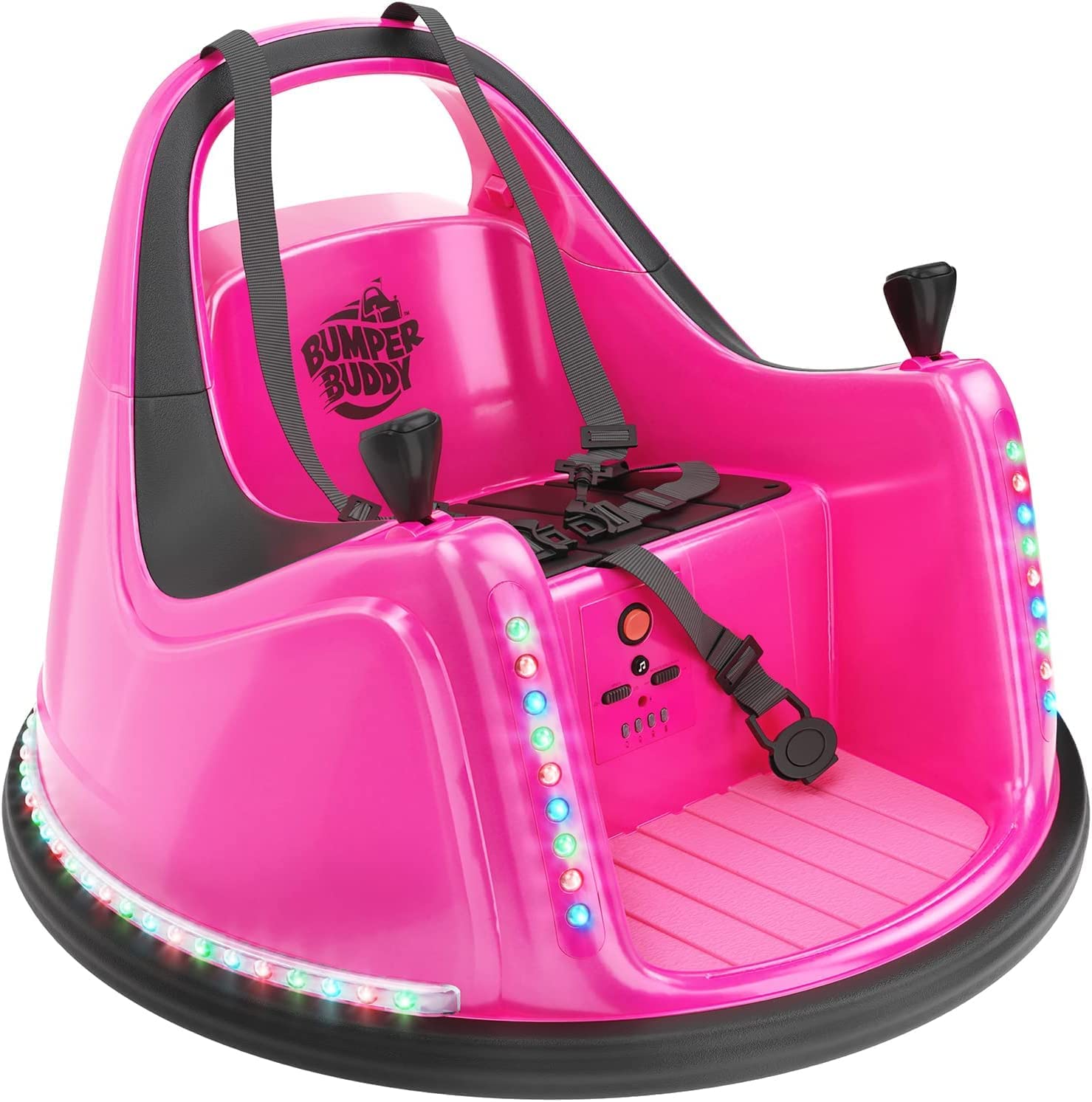 Bumper Buddy Ride On Electric Bumper Car For Kids & Toddlers, 12V 2-Speed, Ages 1 2 3 4 5 Year Old Girls - Remote Control, Baby Girl Riding Bumping Toy Gifts Cars - Toys Gift Toddler 12-18 Months Age