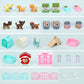 TQQFUN 32 PCS Dog Figures Play Set, Pet Care Center Pretend Play Set with Realistic Puppy Toys, Educational Gifts for Girls and