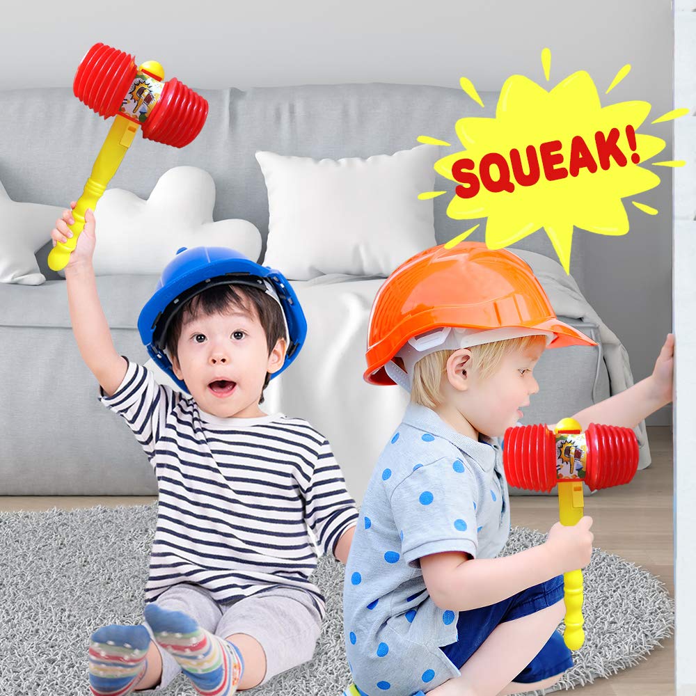 Artcreativity Giant Squeaky Hammer, Jumbo 14 Inch Kids’ Squeaking Hammer Pounding Toy, Clown, Carnival, And Circus Birthday Party Favors, Great Gift For Boys And Girls Ages 3 Plus