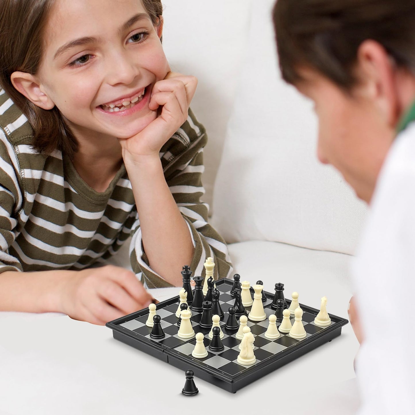 Mini Travel Chess Set Magnetic Vikutu 5.9 Inches Portable Small Folding Chess Board (X-Small)