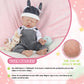 IVITA 12 inch Lifelike Eye Closed Reborn Silicone Baby Dolls Platinum Full Silicone Baby Doll Sleeping Realistic Newborn Baby Do