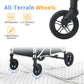 Stroller Wagon For 4 Kids, Wagon Cart Featuring 4 High Seat With 5-Point Harnesses And Adjustable Canopy, Foldable Double Push B