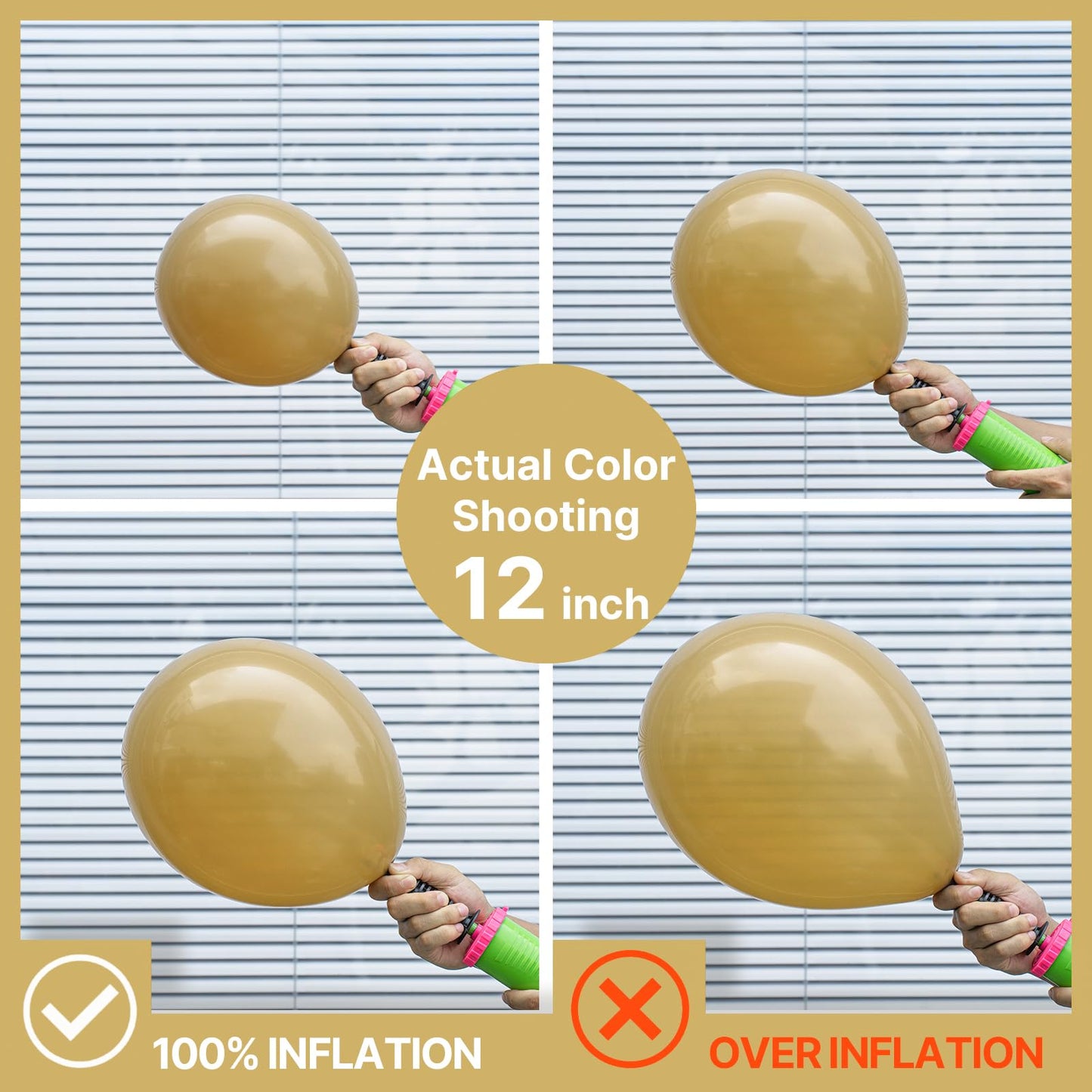 Partywoo Tan Balloons, 140 Pcs Boho Tan Balloons Different Sizes Pack Of 18 Inch 12 Inch 10 Inch 5 Inch Light Brown Balloons For Balloon Garland Or Balloon Arch As Birthday Party Decorations, Tan-F19