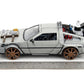 Back to The Future Part III 1:24 Time Machine Rail Wheels Die-Cast Car, Toys for Kids and Adults