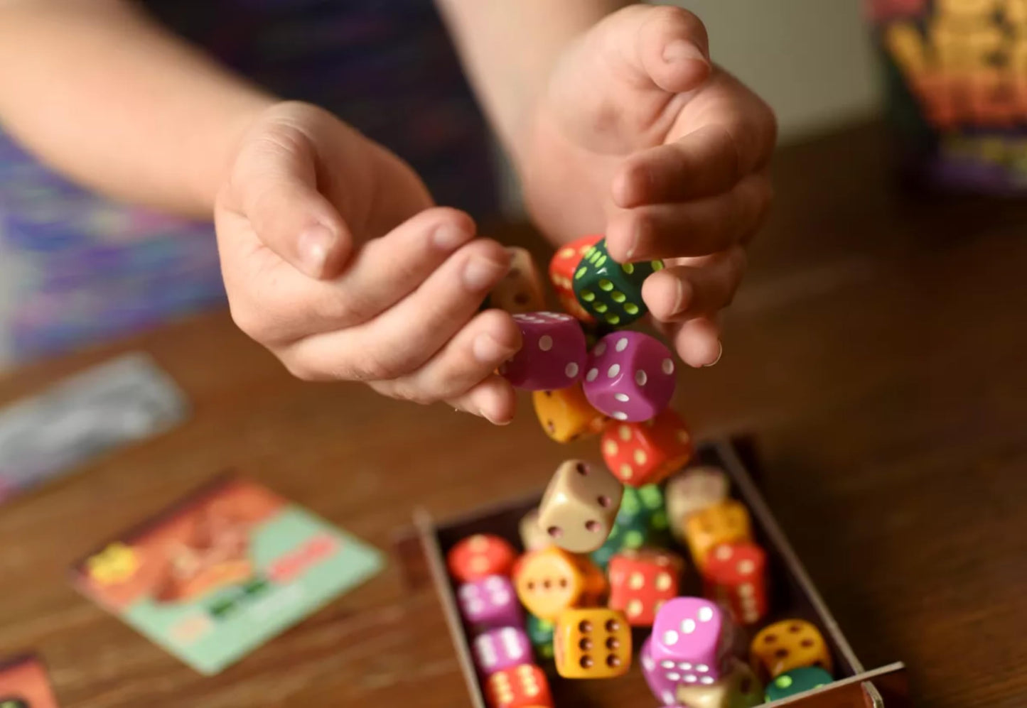 Kids Table Board Gaming Diced Veggies Game – Fun Dice Slicing Game for 2-4 Players, Ages 6+, Cardboard, 6"x1.57"x9"