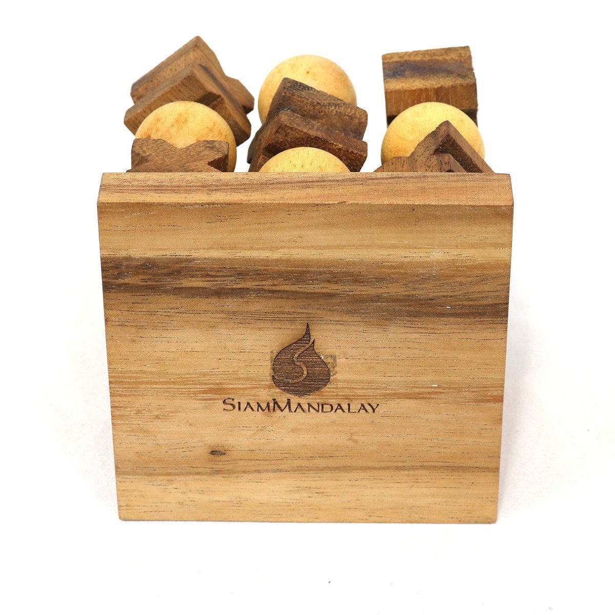 Siammandalay Wooden 3D Xo Tic Tac Toe Xoxo: Handmade Wooden Game For Adults From With Sm Gift Box(Pictured)