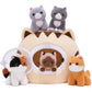 Ouozzz Cat Stuffed Animal House – Plush Kitten Toy Set With 4 Soft Cats – Interactive & Travel-Friendly Playset For Toddlers & Kids – Huggable, Portable Birthday Gift For Baby Infant