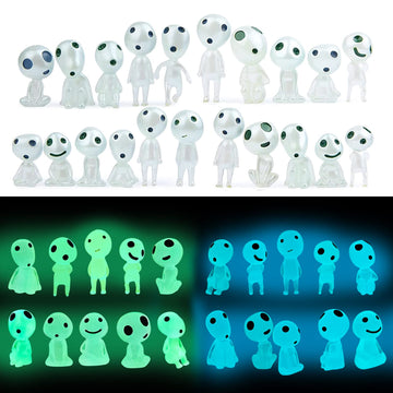 Ccinee 20Pcs Glow In Dark Tree Elves Fairy Luminous Ghost Micro Landscape Accessories Miniature Tree Elves Decoration For Garden