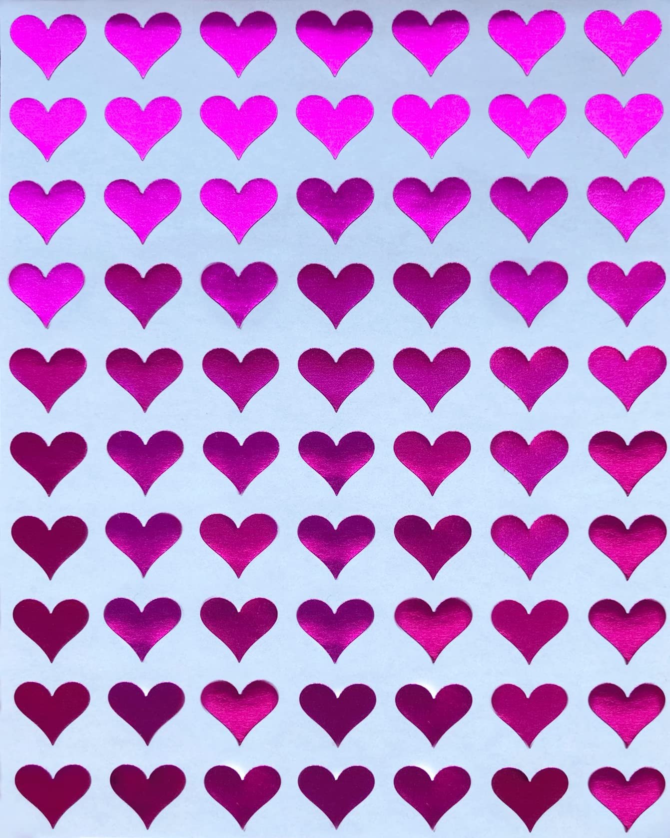 1/2 Inch (0.50) Heart Sticker Bulk Labels Sheets Diy Scrapbooking Stickers For Valentine'S Day, Stationery, Arts & Crafts 13Mm, 7560-Pack (Metallic Pink) By Royal Green