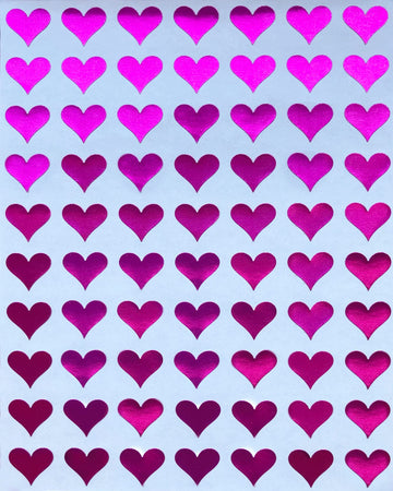 1/2 Inch (0.50) Heart Sticker Bulk Labels Sheets Diy Scrapbooking Stickers For Valentine'S Day, Stationery, Arts & Crafts 13Mm, 7560-Pack (Metallic Pink) By Royal Green